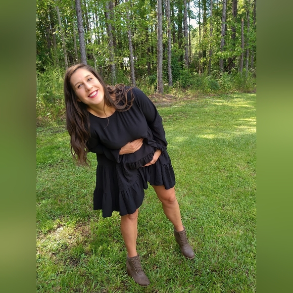 Black Ruffled Dress - Picture 12 of 12